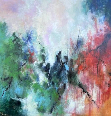 Akryl maleri 02-2020 af Flemming Rene Rasmussen malet i 2020