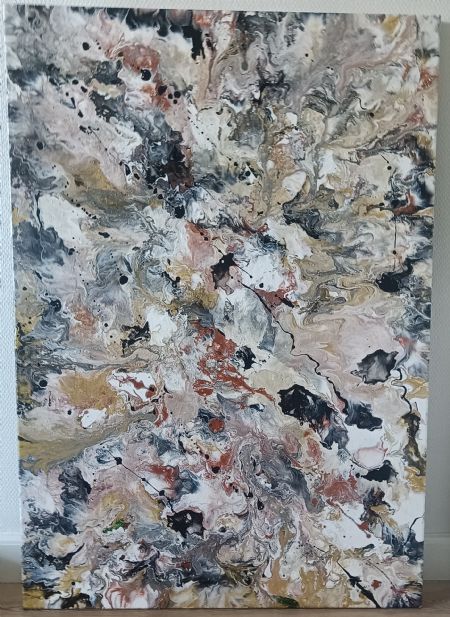 Akryl maleri HP699 af Heidi Pedersen malet i 2025