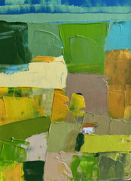 Akryl maleri Landskab af Jørgen Jungersted malet i 2025