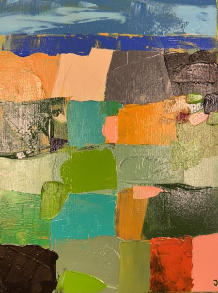 Akryl maleri Landskab af Jørgen Jungersted malet i 2025