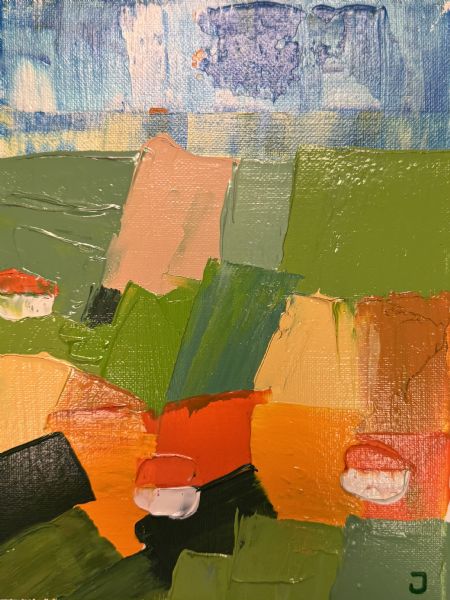 Akryl maleri Landskab af Jørgen Jungersted malet i 2025