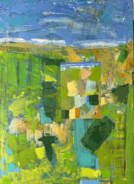 Akryl maleri Småt i stort af Jørgen Jungersted malet i 2025