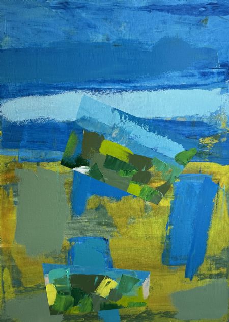 Akryl maleri Småt i stort af Jørgen Jungersted malet i 2025