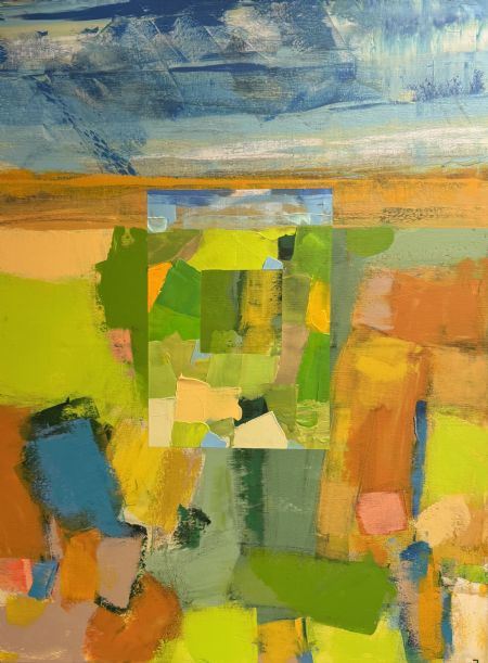 Akryl maleri Småt i stort af Jørgen Jungersted malet i 2025