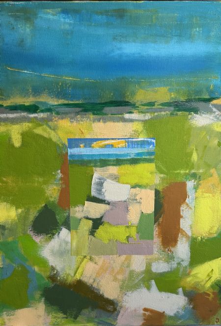 Akryl maleri Småt i stort af Jørgen Jungersted malet i 2025