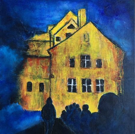 Akryl maleri Christianshavn af Gudrun Anette Andersen malet i 2025