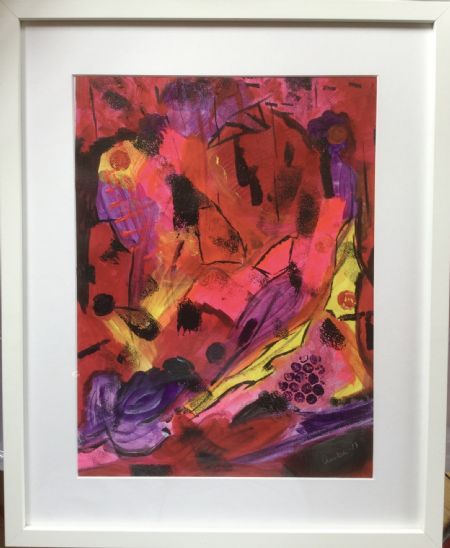 Akryl maleri Nr 52 af Anette Bangsgaard malet i 2017