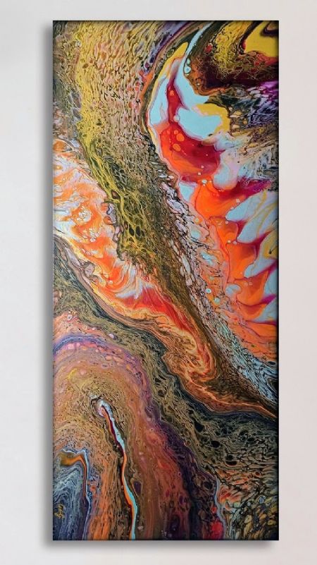 Akryl maleri Vibrant transformation af Catlen Gjøl malet i 2025