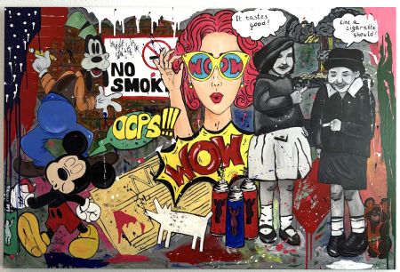 Akryl maleri Oops!!! af Oksana Tønder malet i 2024