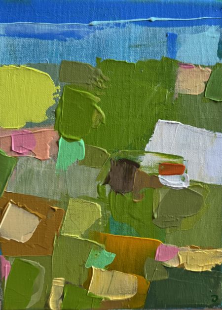 Akryl maleri Landskab af Jørgen Jungersted malet i 2025