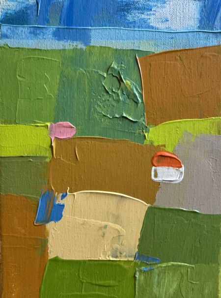 Akryl maleri Landskab af Jørgen Jungersted malet i 2025