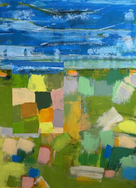 Akryl maleri Småt i stort af Jørgen Jungersted malet i 2025