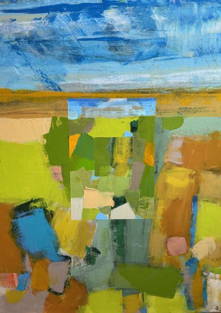 Akryl maleri Småt i stort af Jørgen Jungersted malet i 2025