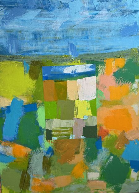 Akryl maleri Småt i stort af Jørgen Jungersted malet i 2025