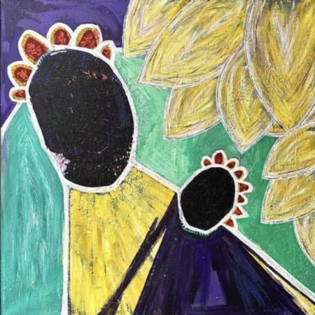 Akryl maleri Jeg Har Dig (2023) af Anna Wolsgaard  malet i 2023