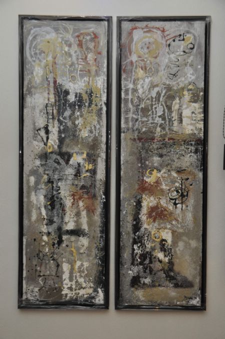 Blandede medier maleri Budbringer og Sendebud af Helle Jensen malet i 