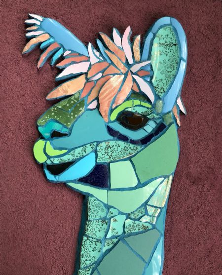  maleri Alpacaen af Anne Bjørkmann malet i 2025