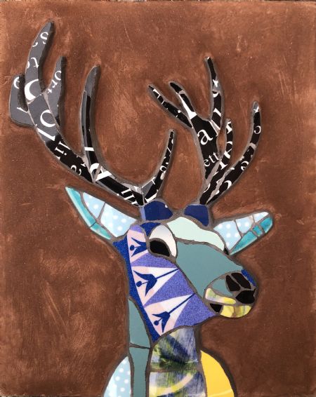  maleri Kronhjorten af Anne Bjørkmann malet i 2023