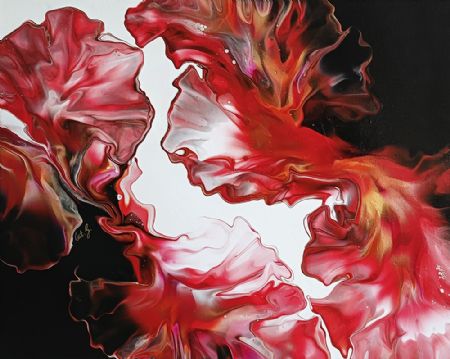 Akryl maleri Fleur de magie - Serafina af Catlen Gjøl malet i 2025