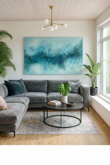 Akryl maleri Cloudy Dreams af Giedre Yager malet i 2025