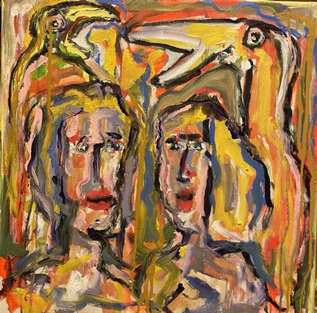 Akryl maleri Visse vasse. af Henrik Diget Thomsen malet i 2025