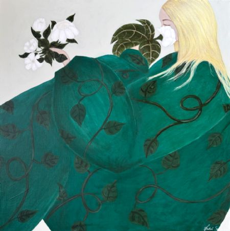 Akryl maleri Getting ready for the day af Isabel  Savannah malet i 2025