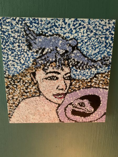 Akryl maleri Symbolik. af kirstenbente pedersen malet i 2025