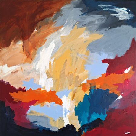 Akryl maleri 18-25 af Karl Hedeager Madsen malet i 2025