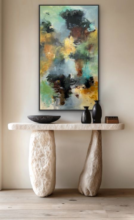 Akryl maleri GREY PASSION af Dorrit Wagner malet i 2025