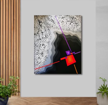 Akryl maleri A DISTANT TIME A DISTANT PLACE af i Van Balco Art malet i 2023