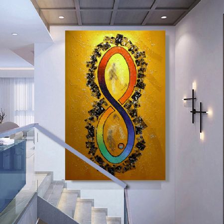 Akryl maleri THE GOLDEN AGE OF POSSIBILITIES af i Van Balco Art malet i 2021