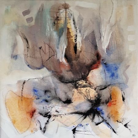 Akryl maleri Mus i masten af Ruth Christiansen malet i 2025