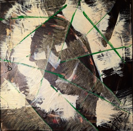 Akryl maleri Whoohoo af Jette Tette Nielsen malet i 2025