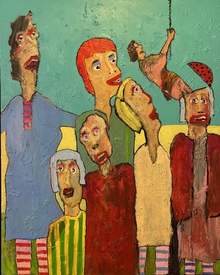 Akryl maleri Brainstorm af Henrik Diget Thomsen malet i 2025