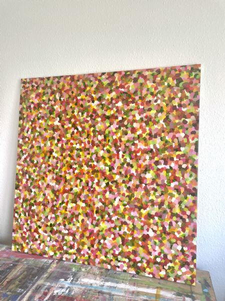 Akryl maleri Move Rabbit af Philip Hauge Reitz malet i 2024