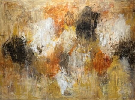 Akryl maleri Just a Little Smile af Dorte Mollerup malet i 2025