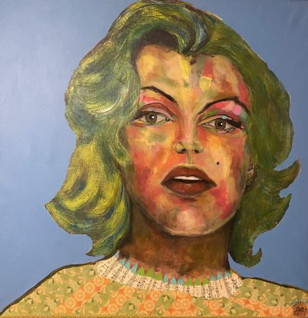 Akryl maleri Portræt af Henrik Diget Thomsen malet i 2025