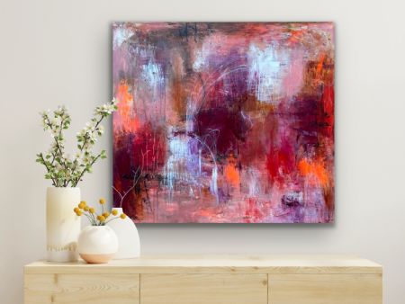 Akryl maleri The Reed Bomb af Dorte Mollerup malet i 2025