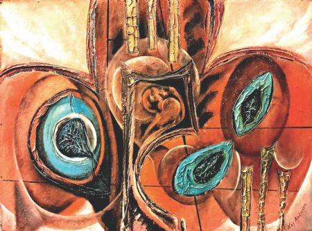 Akryl maleri Venus af Kaj Andersen malet i 1977