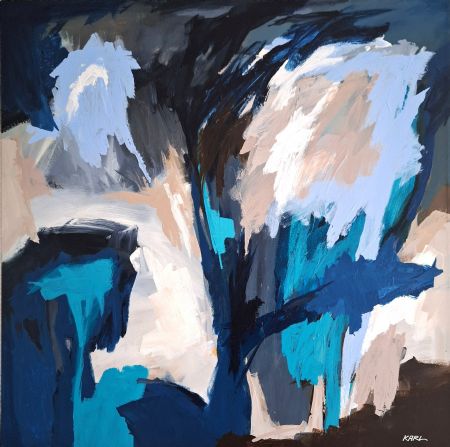 Akryl maleri 19-25 af Karl Hedeager Madsen malet i 2025