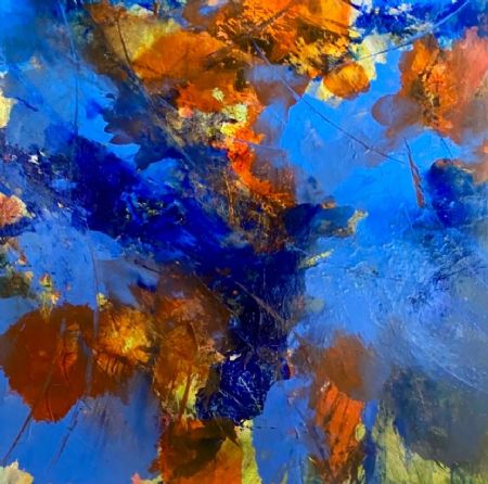 Akryl maleri Abstraktion. af Henrik Diget Thomsen malet i 2024