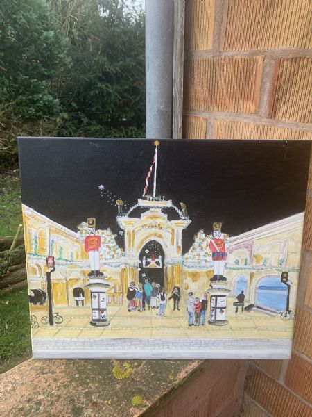 Akryl maleri Tivoli. af kirstenbente pedersen malet i 2023