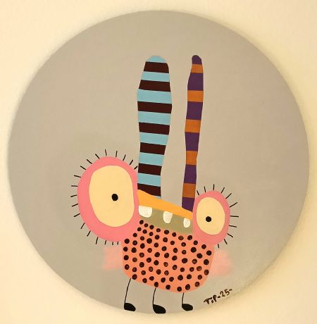 Akryl maleri Finurlig skabning af Troels Ibsen Pedersen malet i 2025