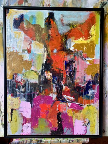 Akryl maleri Abstraktion. af Henrik Diget Thomsen malet i 2025