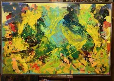 Akryl maleri Abstraktion. af Henrik Diget Thomsen malet i 2025