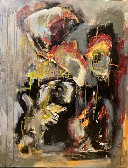 Akryl maleri Abstraktion. af Henrik Diget Thomsen malet i 2025