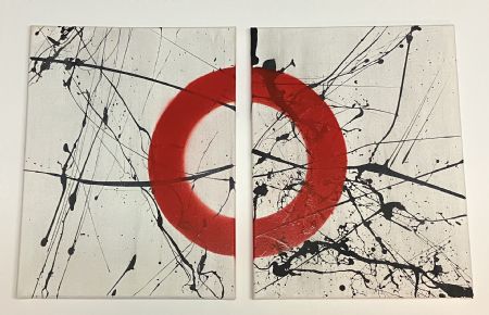 Akryl maleri Nr 101 af kim sommer malet i 2025