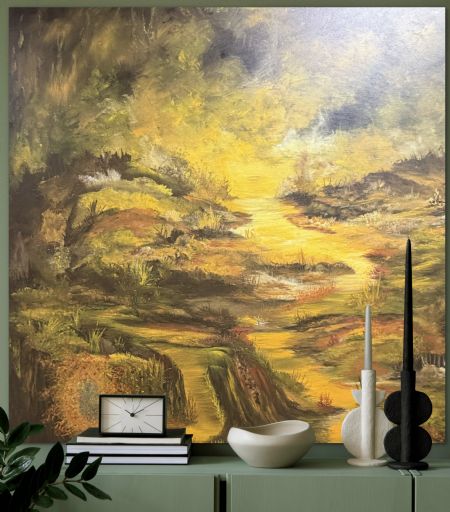 Akryl maleri A tribute to Fall af Anette Thorup Hansen (ATH) malet i 2025