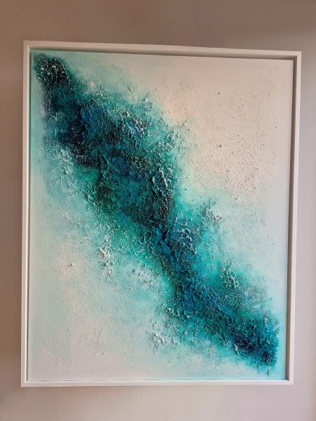 Akryl maleri Thread you follow af Giedre Yager malet i 2025