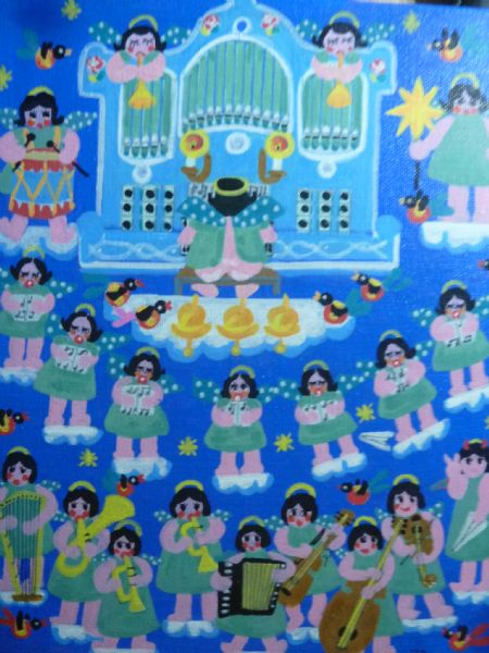 Akryl maleri Sød musik af Hannelore Rossenell malet i 2024